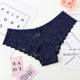 DeRuiLaDy Elegant Style Panties Low Rise Cotton Lace Floral Panties Women Sexy Lingerie Breathable Solid Briefs Underwear Women