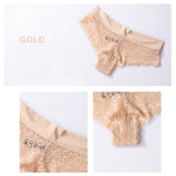DULASI Sexy Lace Transparent Thong Panties Low Waist Cotton Crtoch Briefs Underwear Women Soft and Breathable G-String Lingerie