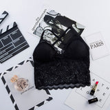 Free Ship! Beautiful Back Women's Wireless Lace Tube Tops Bra Soft Brassiere Underwear Lingerie