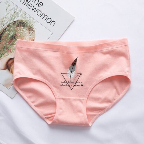 1pc Women Panties Cotton Startfishi Print Letters Underwear Girl Casual Briefs Sexy Lingerie Female Underpants Ladies Panty