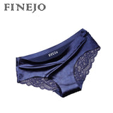 FINEJO Women's Sexy Lace Panties Seamless Underwear Briefs Cotton Panty for Ladies Crotch Transparent Lingerie 1 pc New Sale
