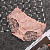 FINEJO Women's Sexy Lace Panties Seamless Underwear Briefs Cotton Panty for Ladies Crotch Transparent Lingerie 1 pc New Sale