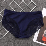 FINEJO Women's Sexy Lace Panties Seamless Underwear Briefs Cotton Panty for Ladies Crotch Transparent Lingerie 1 pc New Sale