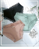 3PCS Rusanranz Women's Cotton Panties Female Lace Edge Breathable Briefs Sexy Underwear Women Cotton Crotch Lingerie Intimates