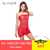 Fishnet Underwear Elasticity Cotton Lenceria Sexy Lingerie Hot Mesh Baby Doll Dress Erotic Lingerie For Women Sex Costumes