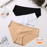 3Pcs/lot Seamless Panty Set Underwear Female Comfort Intimates Fashion Female Low-Rise Briefs 6 Colors Lingerie Drop Shipping
