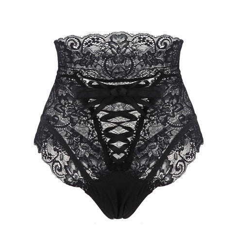 Amazing Sexy Panties Women High Waist Lace Thongs and G Strings Underwear Ladies Hollow Out Underpants Imitation Lingerie