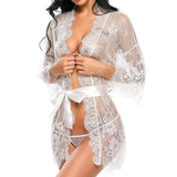 Women Sexy Lingerie Babydoll Sleepwear Underwear Hot Lace Open Bra Erotic Teddy Sexy Costumes Nightwear Briefs  Belt #XY1950