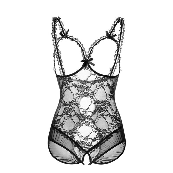 Plus Size S M L XL 2XL 3XL Open Bra Open Crotch Women Lace Sexy Lingerie Hot Transparent Babydoll Dress Erotic Costumes Nuisette