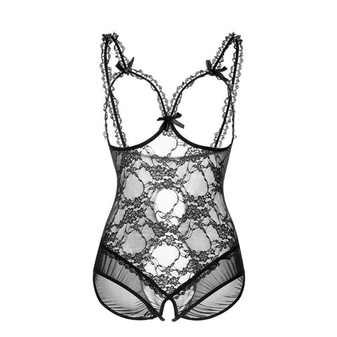 Plus Size S M L XL 2XL 3XL Open Bra Open Crotch Women Lace Sexy Lingerie Hot Transparent Babydoll Dress Erotic Costumes Nuisette