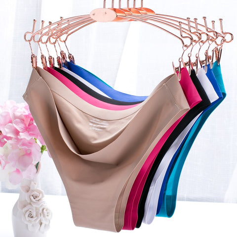 new fashion ice silk seamless sexy breathable sexy pure color low-rise panties women underwear briefs modis tanga lingerie
