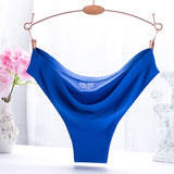 new fashion ice silk seamless sexy breathable sexy pure color low-rise panties women underwear briefs modis tanga lingerie