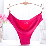 new fashion ice silk seamless sexy breathable sexy pure color low-rise panties women underwear briefs modis tanga lingerie