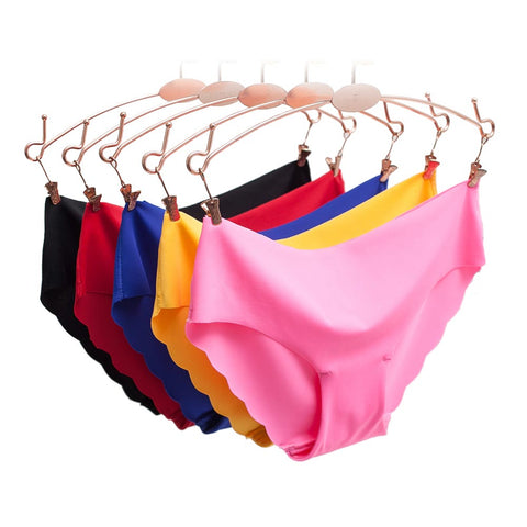 Women Panties Underwear Ultra-thin Viscose Seamless Briefs For Women's Comfort low-Rise Ruffles Sexy Lingerie Summer New Hot