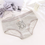 Panties for women cotton lattice letters print underwear ladies sexy lingerie girl briefs female underpants cartoon panty 2018