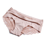 Women's Sexy Lace Panties Seamless Underwear Briefs Nylon Silk for Girls Ladies Bikini Cotton Crotch Transparent Lingerie