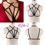 Sexy Ladies Women Body Harness Bra Fetish Chest Bondage Lingerie Erotic Cage Bra Gothic Garter Belt Suspenders