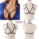 Sexy Ladies Women Body Harness Bra Fetish Chest Bondage Lingerie Erotic Cage Bra Gothic Garter Belt Suspenders