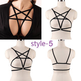 Sexy Ladies Women Body Harness Bra Fetish Chest Bondage Lingerie Erotic Cage Bra Gothic Garter Belt Suspenders