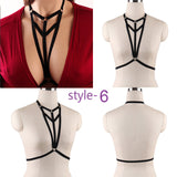 Sexy Ladies Women Body Harness Bra Fetish Chest Bondage Lingerie Erotic Cage Bra Gothic Garter Belt Suspenders