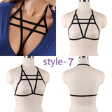 Sexy Ladies Women Body Harness Bra Fetish Chest Bondage Lingerie Erotic Cage Bra Gothic Garter Belt Suspenders