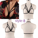 Sexy Ladies Women Body Harness Bra Fetish Chest Bondage Lingerie Erotic Cage Bra Gothic Garter Belt Suspenders