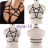 Sexy Ladies Women Body Harness Bra Fetish Chest Bondage Lingerie Erotic Cage Bra Gothic Garter Belt Suspenders