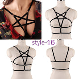 Sexy Ladies Women Body Harness Bra Fetish Chest Bondage Lingerie Erotic Cage Bra Gothic Garter Belt Suspenders