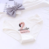 Panties for women cotton Flamingo pattern print cute underwear gril briefs cartoon lingerie woman underpants female panty 2018