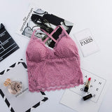 Free Ship! Beautiful Back Women's Wireless Lace Tube Tops Bra Soft Brassiere Underwear Lingerie