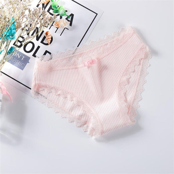 Sexy Lace Panties Women's Cotton Underwear Seamless Cute Bow Girls Briefs Soft Comfort Lingerie Fashion Female Sexy Underpants