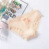 Sexy Lace Panties Women's Cotton Underwear Seamless Cute Bow Girls Briefs Soft Comfort Lingerie Fashion Female Sexy Underpants