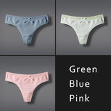 DULASI Sexy Lingerie Women's Cotton G-String Thong Panties String Underwear Women Briefs  Pants Intimate Ladies Low-Rise 3 pcs