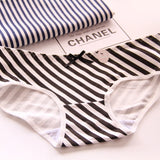 Casual Women's Panties Cotton Black White Style Sexy Lingerie Underwear Girls Print Underpants Stripe Ladies Panty Female Briefs