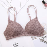 Perfering Black Bra Wire Free Push Up Sexy Women Bras Lace Bralette Lingerie Small Breast Adjusts  A B C Bra Female Underwear