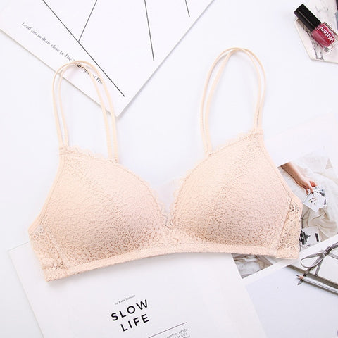 Perfering Black Bra Wire Free Push Up Sexy Women Bras Lace Bralette Lingerie Small Breast Adjusts  A B C Bra Female Underwear