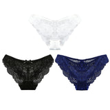 3pcs cotton lace panties lingerie underwear sexy panties for women Seamless Low-rise Panty Hip Up Tempting Briefs Underpants #D