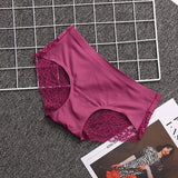 Women Lace Underwear Seamless Breathable  Solid Color Nylon Low Rise Lingerie