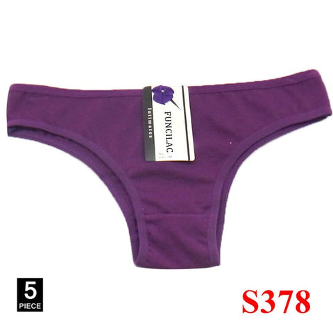 FUNCILAC 5 Pcs/set Women Underwear Cotton Sexy Everyday Ladies Girls Panties Plus Size Briefs Intimates Lingerie Knickers M-XXL